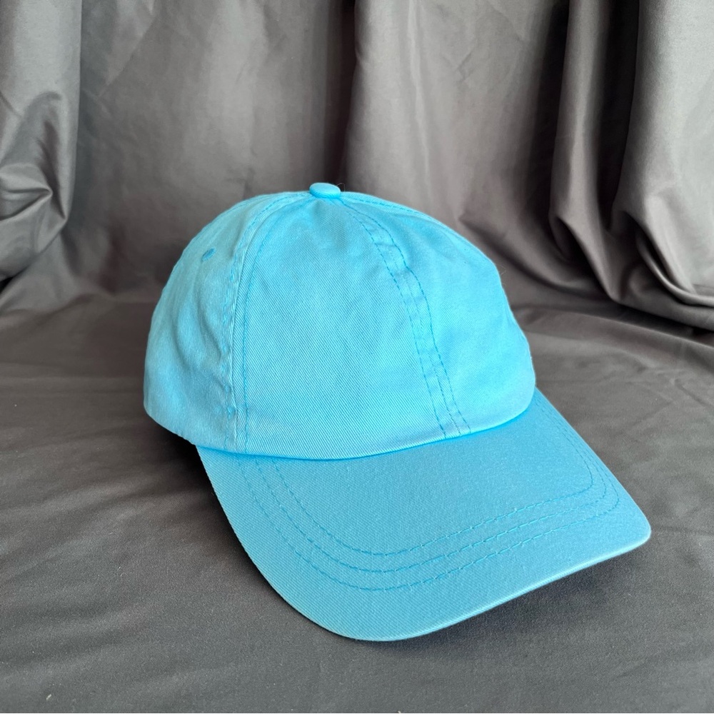 Women’s Cotton Adjustable baseball Hat Cap 6 Panel Low Crown Baby Sky Blue VG
